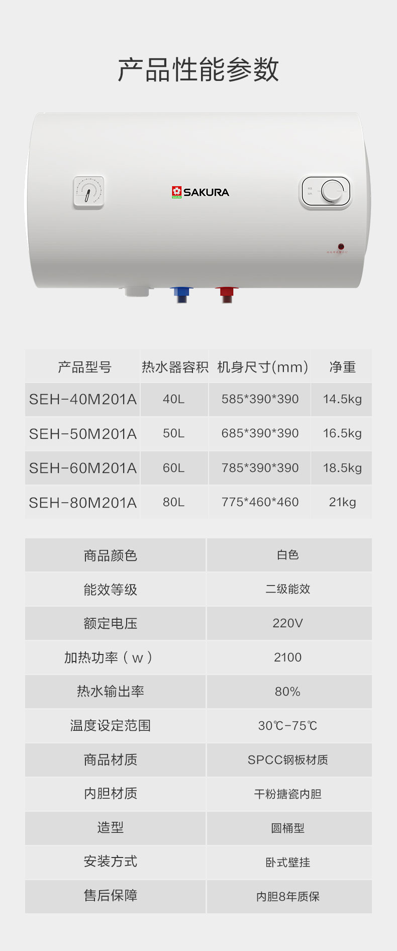 樱花电热水器 - 快热系列